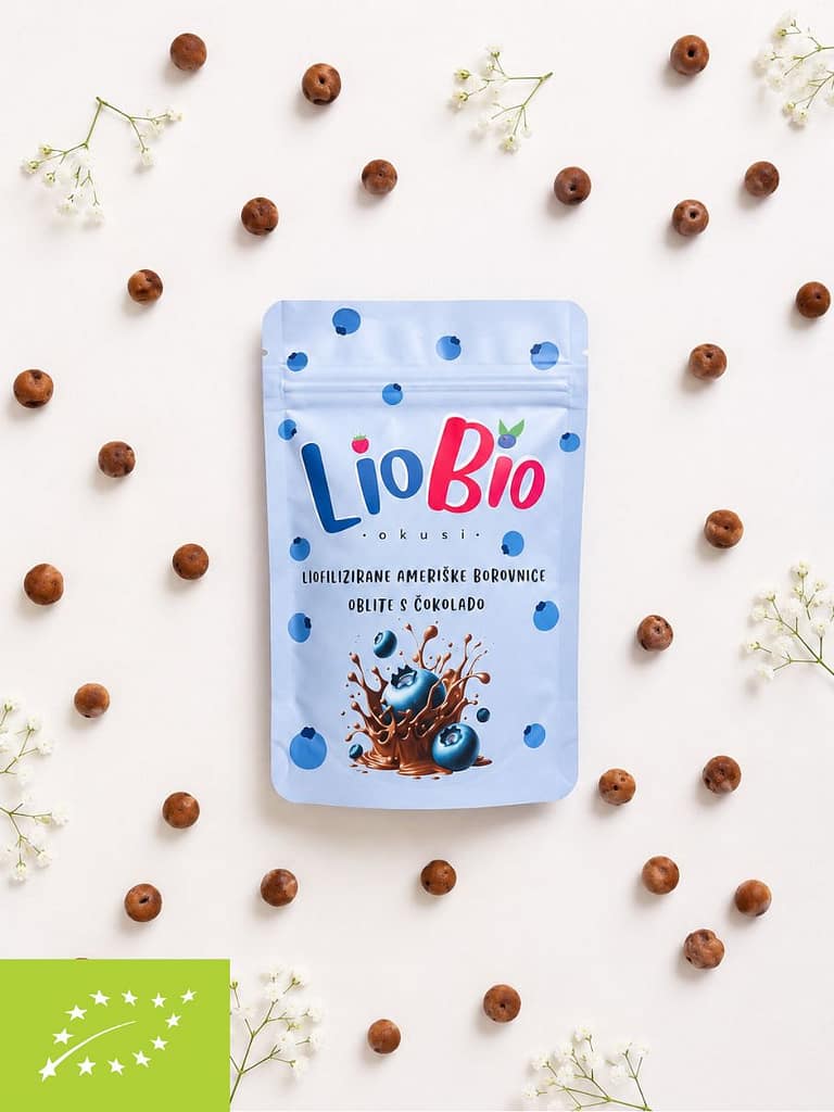 Liobio Okusi liofilizirane borovnice s čokolado